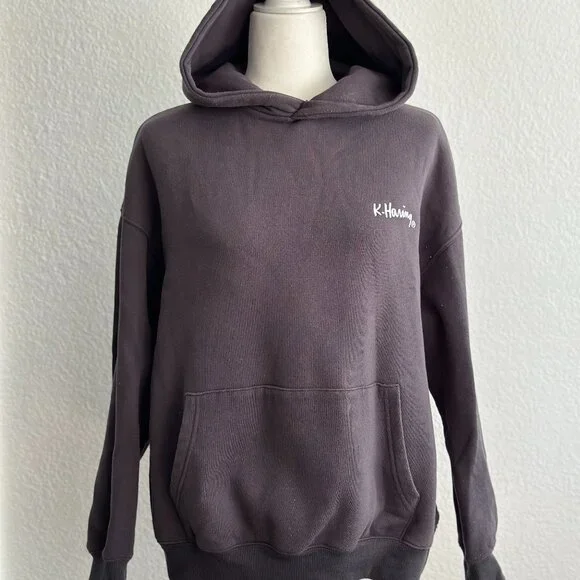 Cotton On x Keith Haring Graphic Hoodie Gray Size Small - Picture 2 of 8